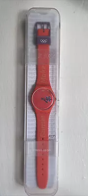 London 2012 Olympics. Games Maker Swatch Watch Unused & In Original Box Mint • £75