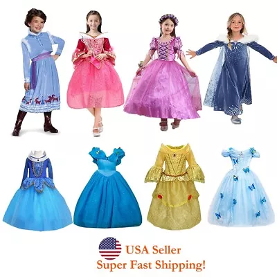 Sleeping Beauty Rapuzel Bella Cinderella Esla Anna Princess Costume Girls Dress  • $22.98