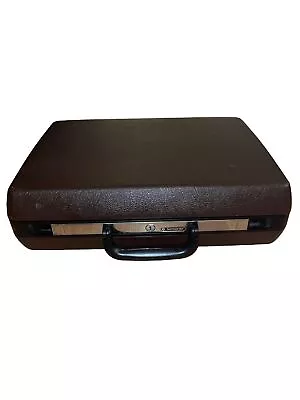 Vintage Brown Samsonite Hardcase Briefcase New With Locking Key • $59.99
