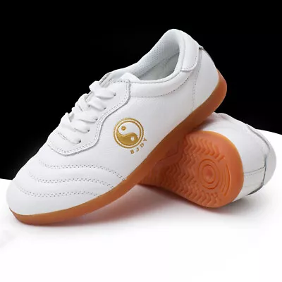 Summer Genuine Leather Kung Fu Tai Chi Shoes Martial Art Shoes Sport Sneakers • $45.99