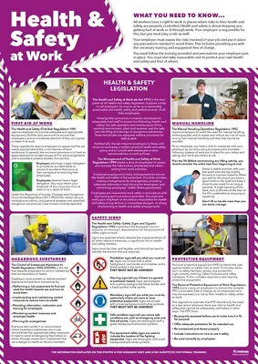 £14.57 • Buy Health And Safety Law Poster Official HSE Workplace Information Posters A3 Size