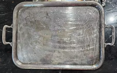 United States Navy Engraved USN Silverplate Tray SF Co 1741 18 B 13  X 17 1/2  • $17.50