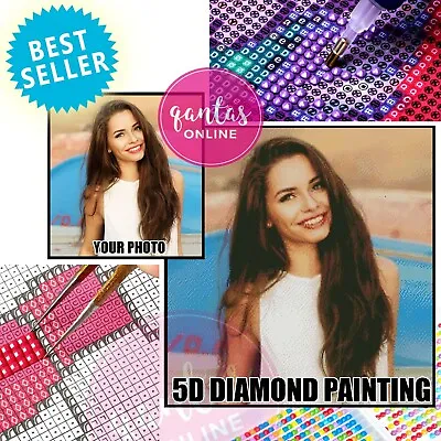 $8.79 • Buy 5D Diamond Painting Full Drill Custom Photo DIY Mosaic Cross Stitch Embroidery