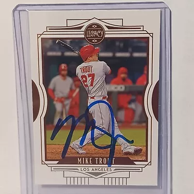 Mike Trout Hand Signed Los Angeles Angels Trading Card COA Hologram MLB • $89