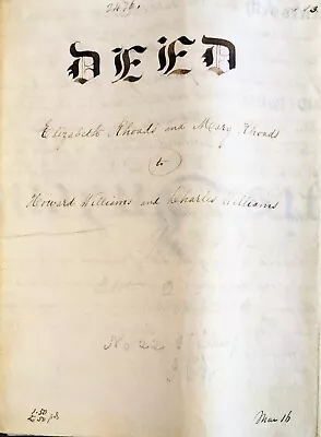 1841 Original Philadelphia Pennsylvania Land Indenture Deed Howard St 16x27  • $37.90