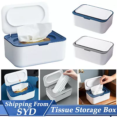 Wipes Dispenser Box Wet Baby Holder Wipes Tissue Storage Case With Supplies Lid • $19.99