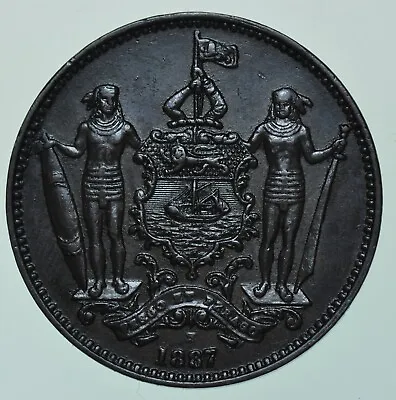 £27 • Buy British North Borneo, (sabah, Malaysia), Bronze Cent, 1887-h Heaton Mint Coin