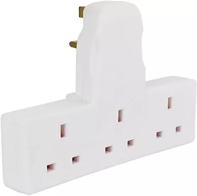 3 Way Gang Extension Wall Socket UK Mains Plug Adaptor Convert Extender 13A • £9.99