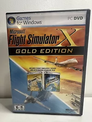 Microsoft Flight Simulator X Gold Edition PC DVD Windows W/ Expansion • $18.97