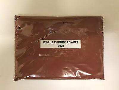 JEWELLERS ROUGE POWDER  100g~ GOLD~SILVER~JEWELLERY POLISH~POLISHING~METALS~100g • £5.49