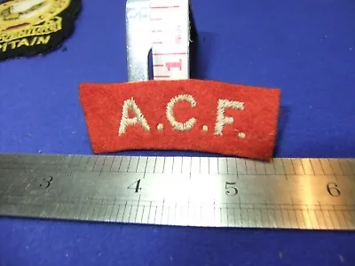 Badge Shoulder Title Acf Army Cadet Force Embroidered Ww Military  • £6