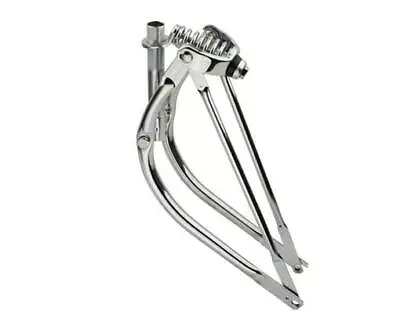 Heavy Duty Steel Plated 1  Threaded Springer 20  Bent Spring Fork 1  Chrome Bike • $74.29