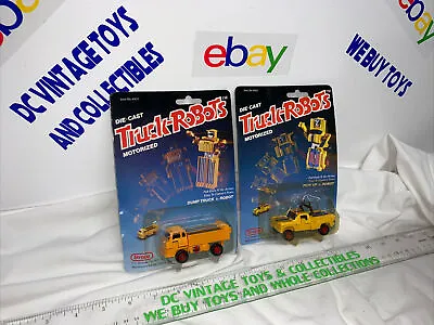 Vintage Straco Truck Robots Motorized Dump Truck & Pick-Up Truck To Robot Lot-2 • $32