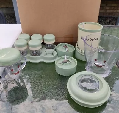 Baby Bullet Food Blender Processor System Green With Accessories 18pcs • $44.34