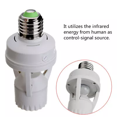 Screw Light Bulb Holder LED PIR Infrared Motion Sensor Lamp Switch Socket • $6.57