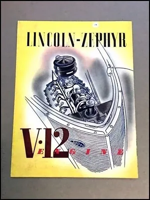 $95.96 • Buy 1936 Lincoln Zephyr V-12 V12 Engine Vintage Car Sales Brochure Catalog