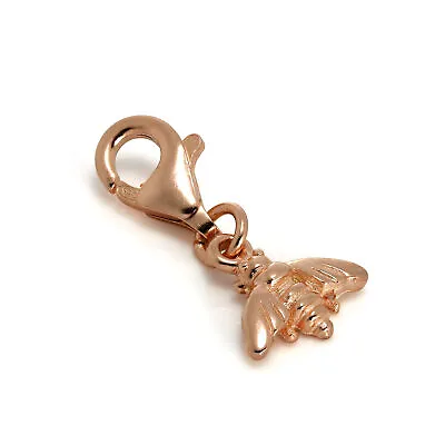 Rose Gold Plated Sterling Silver Bee Clip On Charm Bees Bumble • £8.65