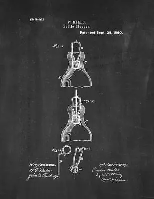 Bottle Stopper Patent Print Chalkboard • $11.46