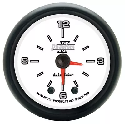 Auto Meter 7585 2-1/16  Clock Gauge 12 Hour Phantom II • $152.50