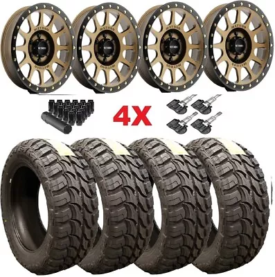 17 Method Bronze Wheels Rims Nv Tires 33 12.50 17 Mt Mud Fuel Rhino F-150 F150 • $2195