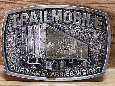 Vintage 1980's Trailmobile Our Name Carries Weight Trucking Belt Buckle • $16.99