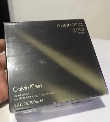 CK Euphoria Gold Calvin Klein Mens EDT Spray 100ml Brand New Sealed Box • £109.50