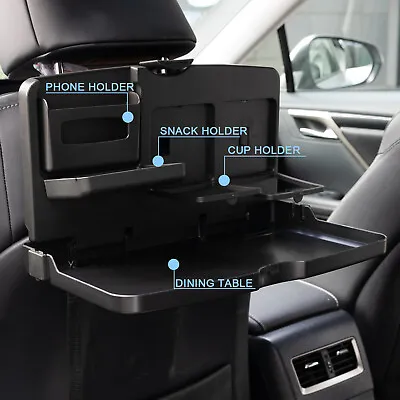 Car Back Seat Folding Table Universal Drink/Food Cup Tray Holder Auto Stand Desk • $16.14