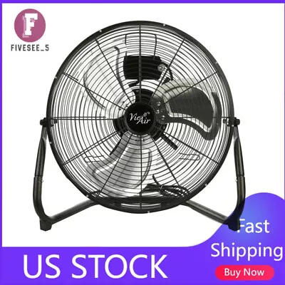 Vie Air 18  High Velocity Floor 3-Speed Fan Large Powerful Air VolumeBlack • $39.49