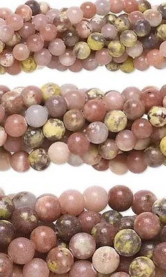 50 Genuine Round Pink Lepidolite Natural Gemstone Stone Beads Small - Big • $3.09