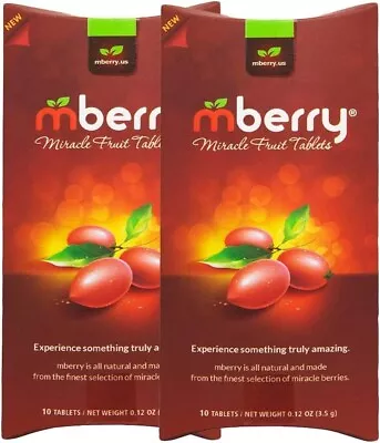 Mberry Miracle Berry Tablets | 2 Pack (20 Tablets) • $27.99