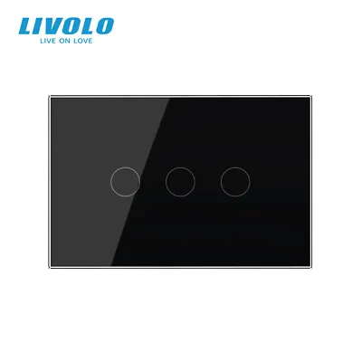 Livolo AU 3 Gang 1 Way Glass Panel Wall Light Switch Touch Mute No Neutral Wire • $33.21