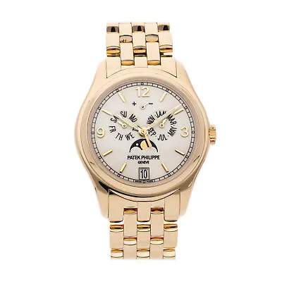 Patek Philippe Complications Annual Auto Gold Mens Bracelet Watch 5146/1J-001 • $54950