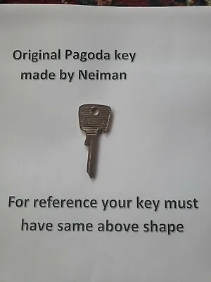 Mercedes 230SL Blank Ignition Key (1) For Pagoda W113 New NOS 250SL 280SL Oem • $39