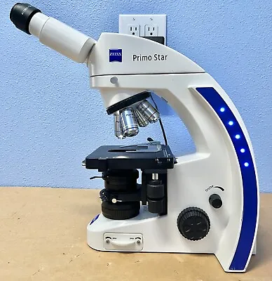 Zeiss Primo Star Binocular Microscope W/ 4X / 10X / 40X / 100X Objectives • $699.99