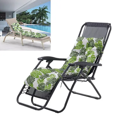 Sun Lounger Sunbed Cushion Indoor Outdoor Garden Bench Chair Furniture Seat Pads • £14.95