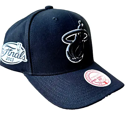 Mitchell & Ness NBA Miami Heat 2013 Finals Panda Pro Snapback Hat Cap In Black • $26.97