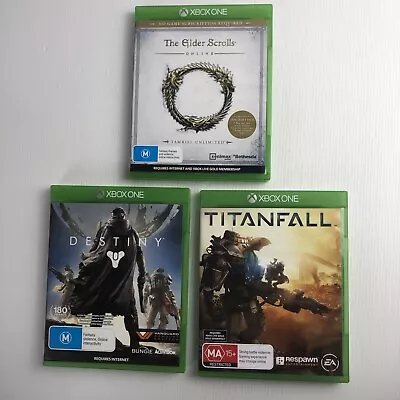 3 X Xbox One Games The Elder Scrolls Online Titanfall Destiny Free Post • $34.95