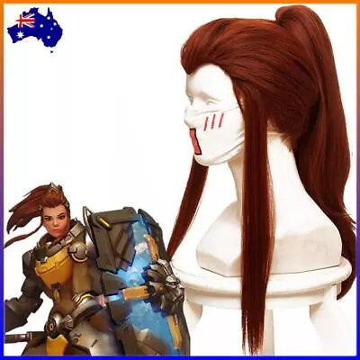 Game Overwatch OW Brigitte +1 Clip Ponytail Cosplay Wig  Party Wigs 20  50cm AU • $29.99