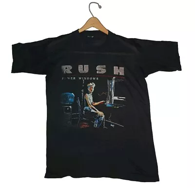 Rare Vintage 1985/86 Rush Power Windows Band Shirt Single Stitch Super THIN Sz L • $99