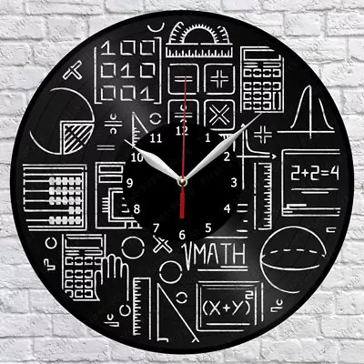 Mathematics Vinyl Record Wall Clock Fan Art Home Decor 12  30cm 1203 • $14.99