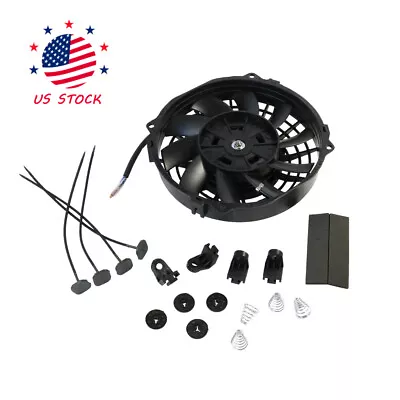 7  Inch Slim Fan Push Pull Electric Radiator Cooling 12V Mount Kit For Universal • $24.97