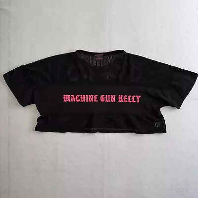 Machine Gun Kelly MGK XX EST Mesh Jersey Crop Top Black Pink Tickets Size 2XL • $100.09