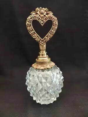 Vintage Ormalu Matson Perfume Glass Bottle W/Metal Stopper 5 3/4” • $14.99