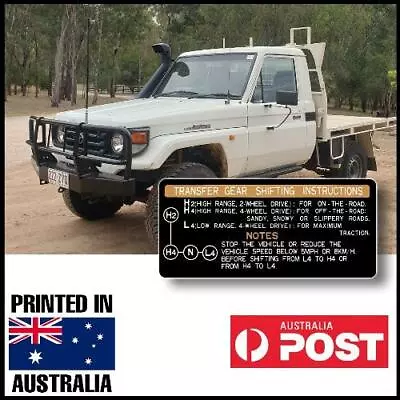 $14.95 • Buy Landcruiser Gear Box Decal Sticker Toyota 70 40 Series Hj75 Hzj75 Hzj79