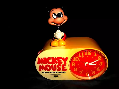 Mickey Mouse Alarm Clock Radio Not Working Parts • $15