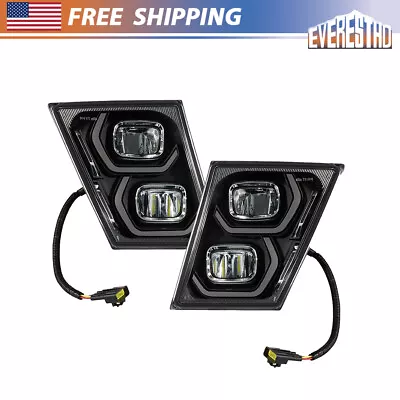 1Pair Fit For Volvo VNL 2003-2017 Truck Fog Lamp Assembly Black LED • $134.99