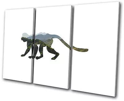 Monkey Chimp Mountain Animals TREBLE CANVAS WALL ART Picture Print • $94.99