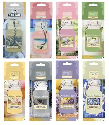 Yankee Candle Car Jar Air Freshener - Cardboard - Various Scents Fragrances 3 PK • £6.99