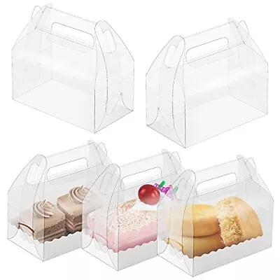 15 Pack Clear Gable Bakery Gift Boxes With CardboardCandy Treat Gift Box For ... • $24.28