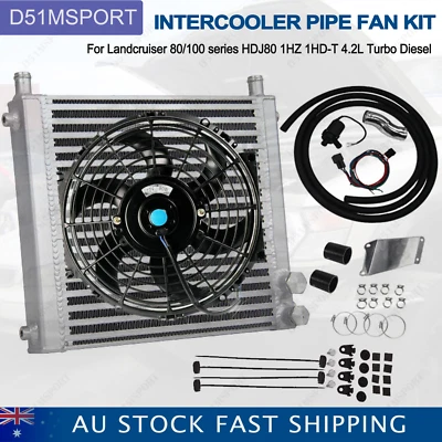 Water To Air Intercooler Kit Fit LandCruiser 80 100 Series HDJ80 4.2L 1HZ 1HD-T • $348